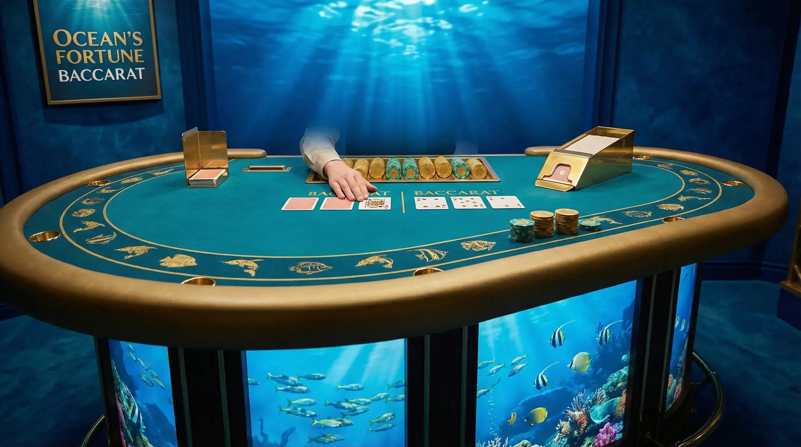 Mesa de Bacará elegante no segurobet